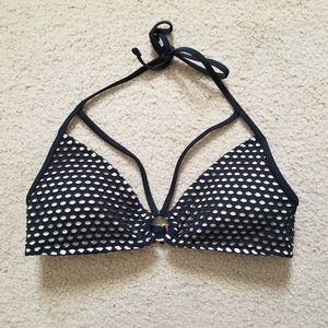 Black Mesh Bikini Top